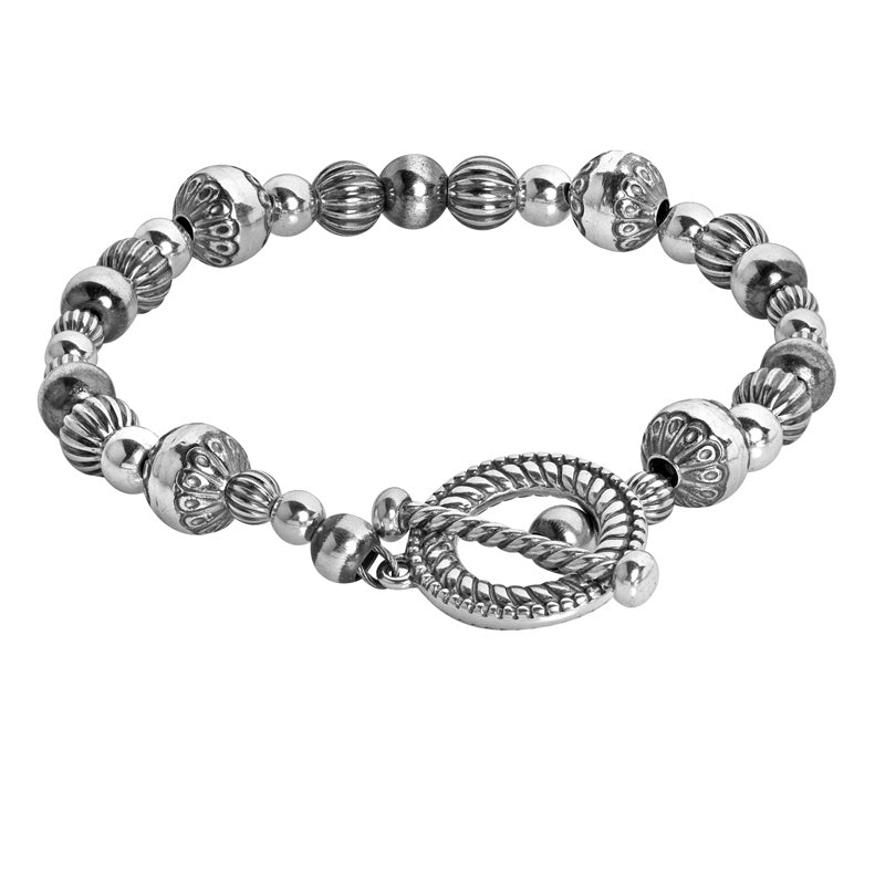 Sterling Silver Native Pearl Beaded Bracelet