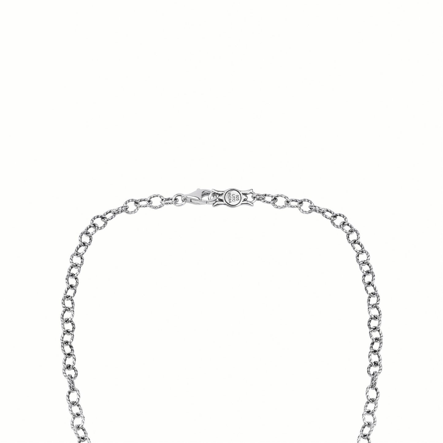 LIMITED EDITION! Sterling Silver Orange Spiny Oyster Cluster Naja Necklace, 18 Inches