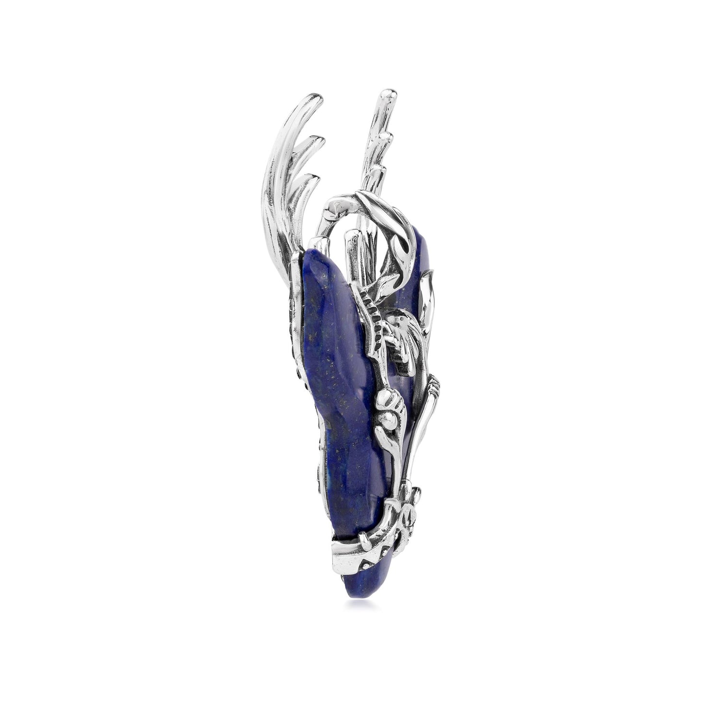 LIMITED EDITION! Sterling Silver Lapis Deer Pendant Enhancer