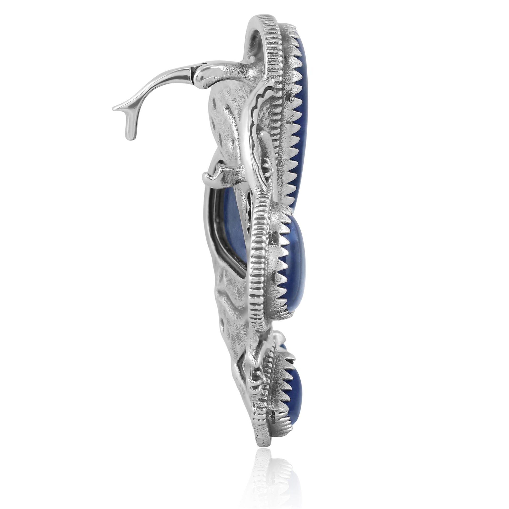 Sterling Silver Sodalite Soft Triangle Naja Pendant Enhancer