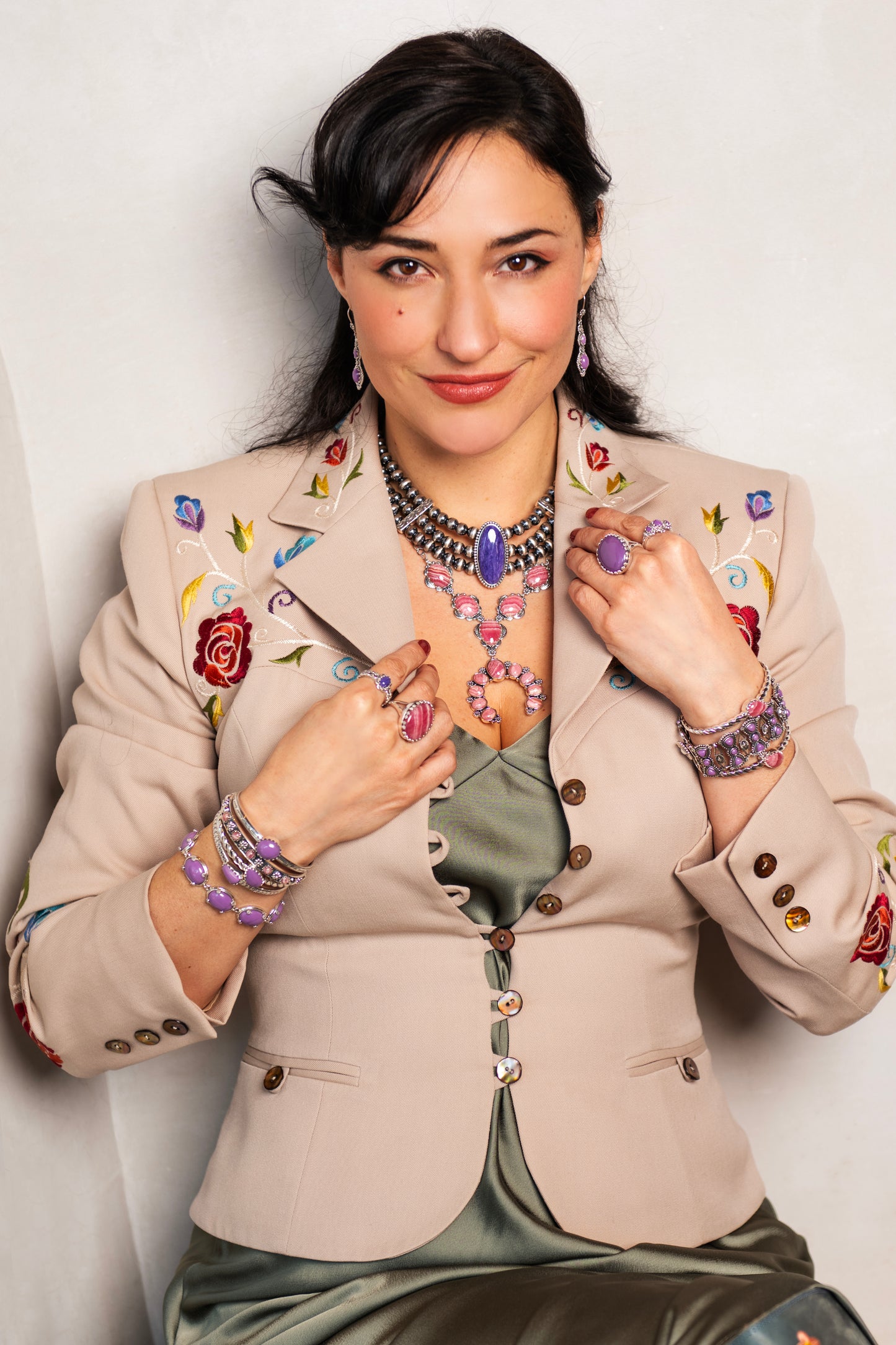 EXCLUSIVELY OURS! Sterling Silver Phosphosiderite Oval Cabochon Toggle Bracelet, Sizes Small to Large