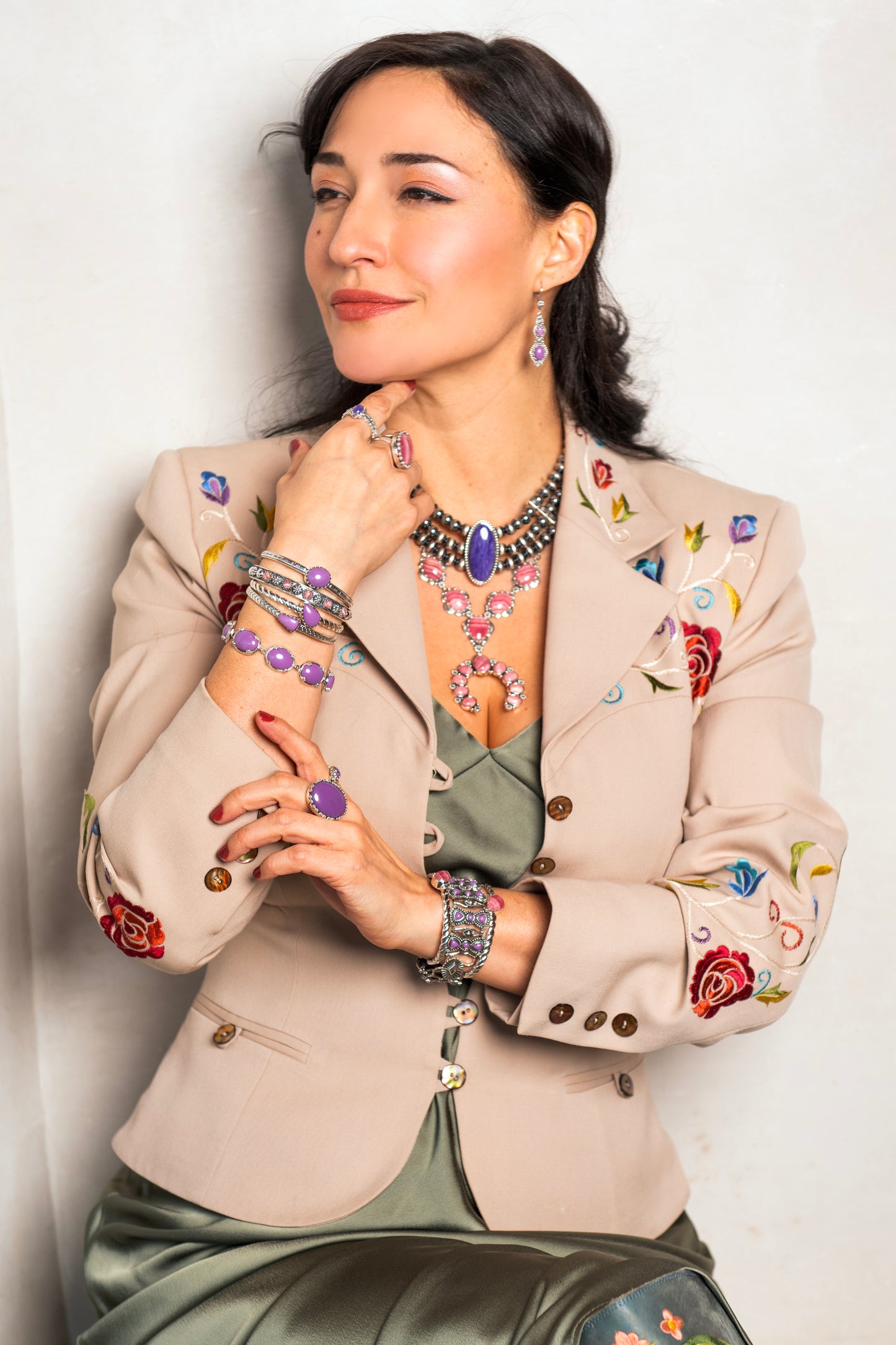 EXCLUSIVELY OURS! Sterling Silver Phosphosiderite Oval Cabochon Toggle Bracelet, Sizes Small to Large