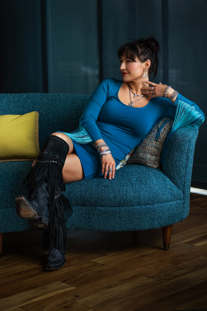 EXCLUSIVELY OURS! Sterling Silver Feather and Flower Dangle Earrings