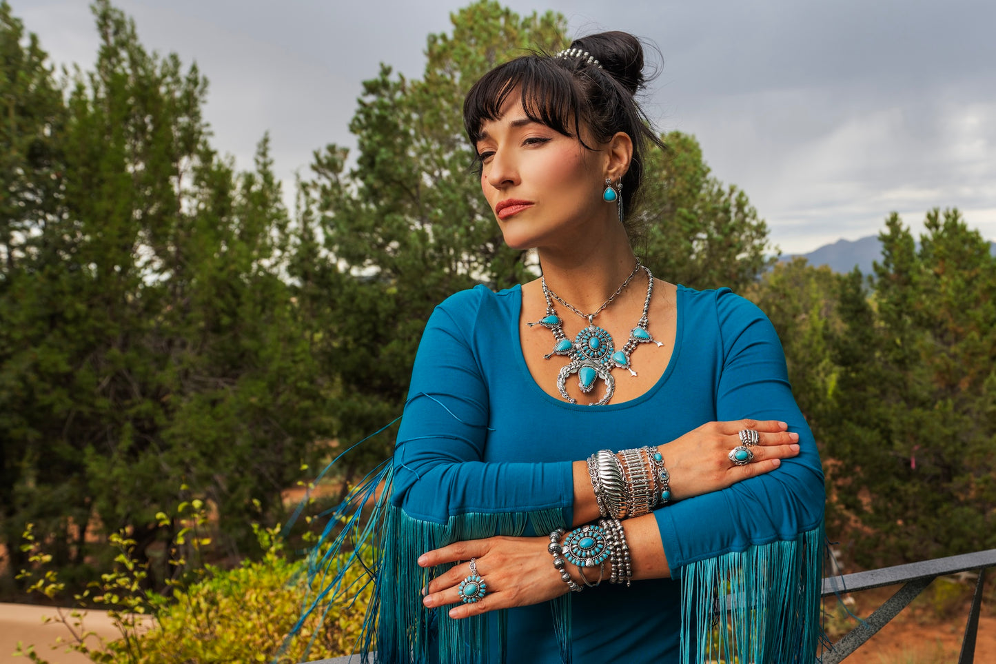 Sterling Silver Beaded Wrap Bracelet