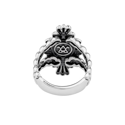 Sterling Silver Lapis Marquise Rope Ring, Sizes 5 to 10