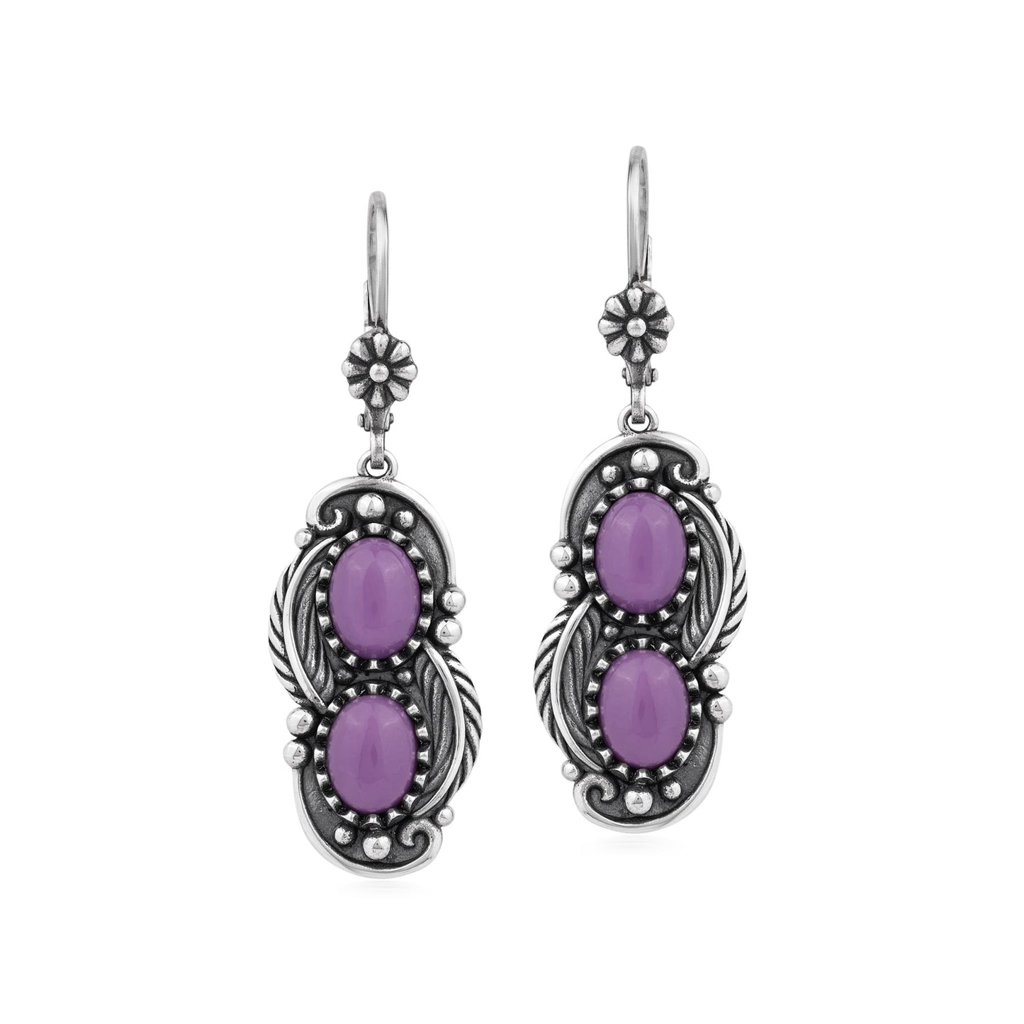 EXCLUSIVELY OURS! Sterling Silver Phosphosiderite Double Oval Lever Back Earrings