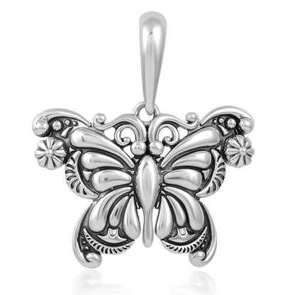 Sterling Silver Butterfly Pendant Enhancer