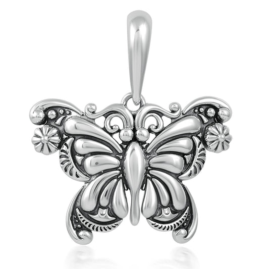 Sterling Silver Butterfly Pendant Enhancer