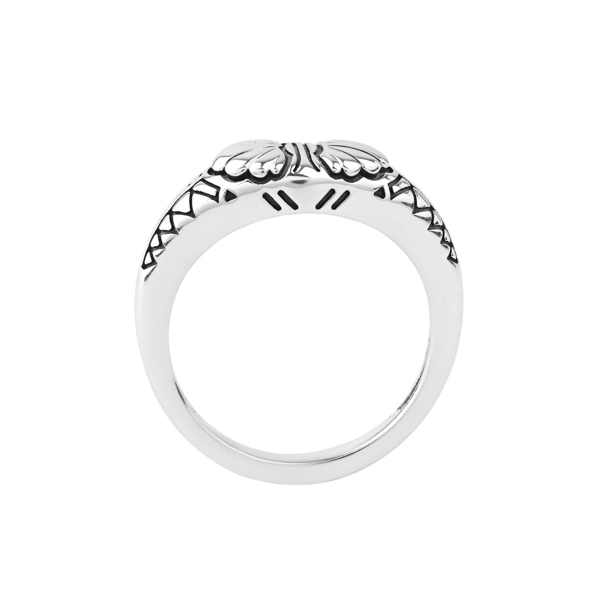 Sterling Silver Etched Ring, Sizes 5  and 6