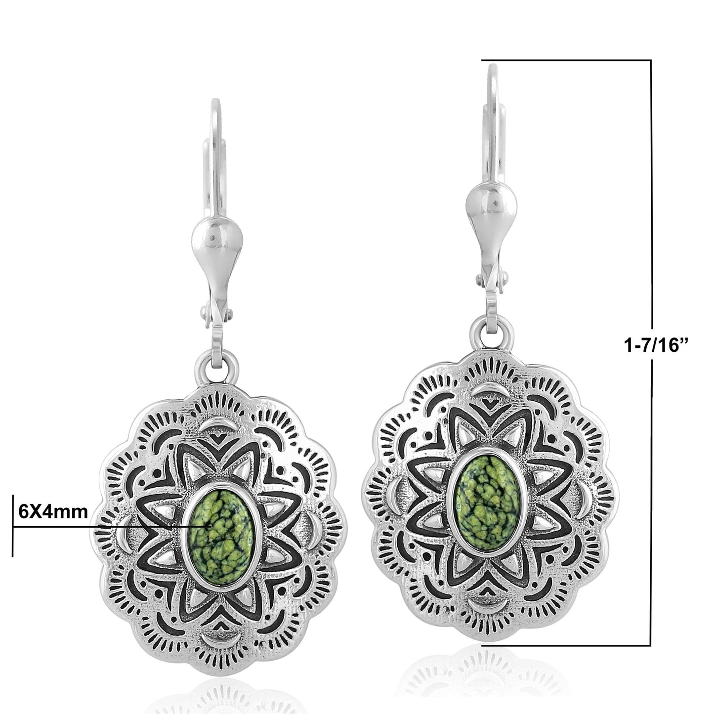 EXCLUSIVELY OURS! Sterling Silver Serpentine Concha Dangle Earrings