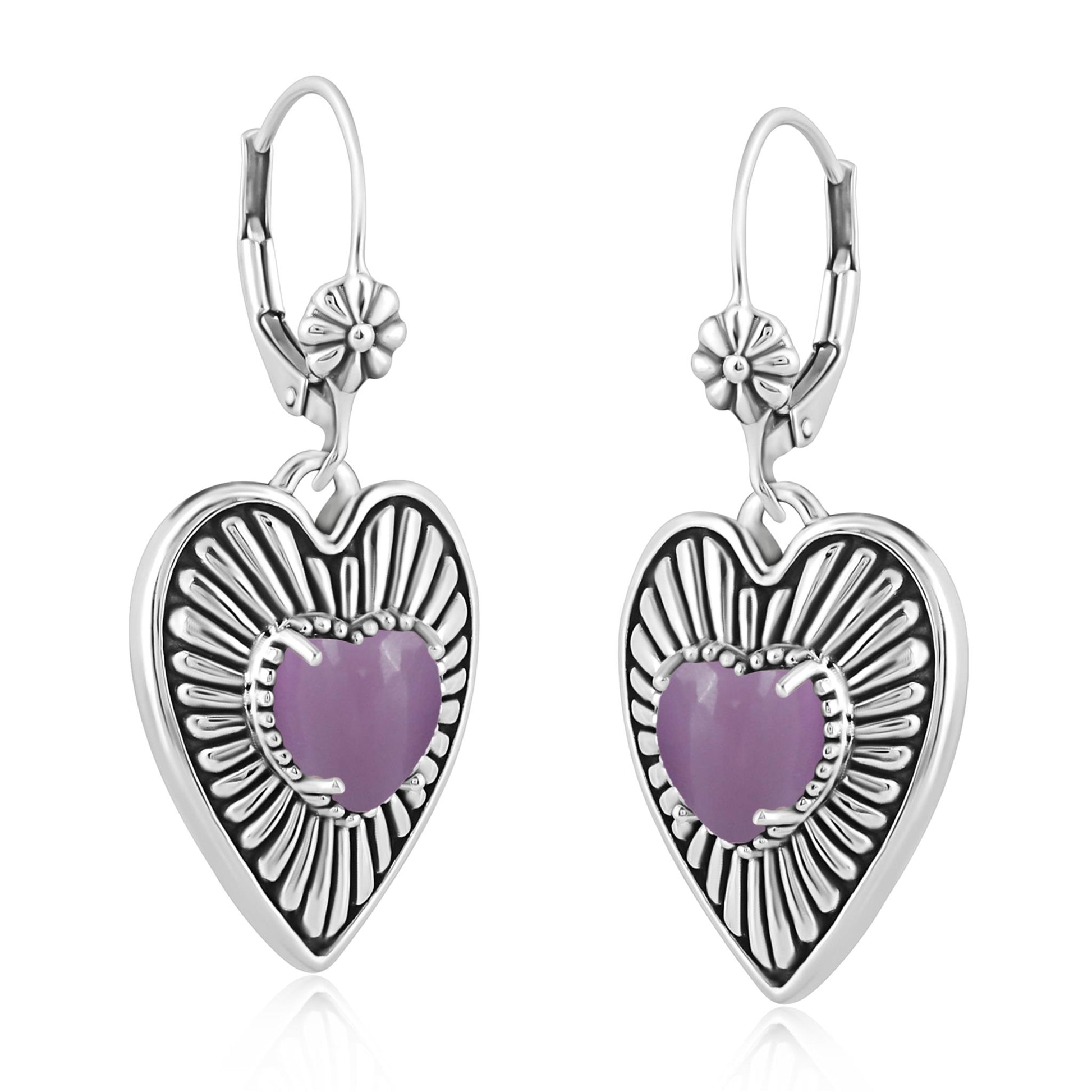 EXCLUSIVELY OURS! Sterling Silver Phosphosiderite Bold Heart Earrings