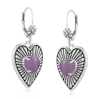 EXCLUSIVELY OURS! Sterling Silver Phosphosiderite Bold Heart Earrings