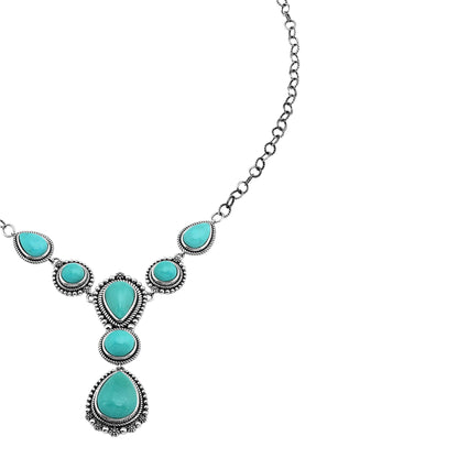 LIMITED EDITION! Sterling Silver Kingman Turquoise Rope and Bead Necklace