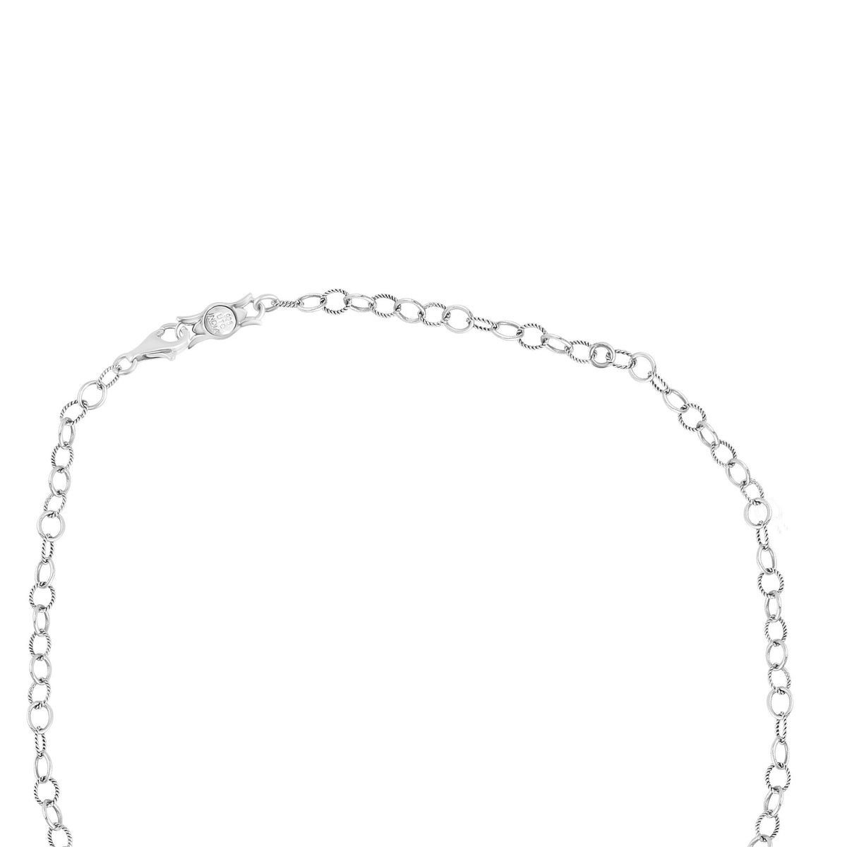 Sterling Silver Green Turquoise V-Shaped Naja Necklace
