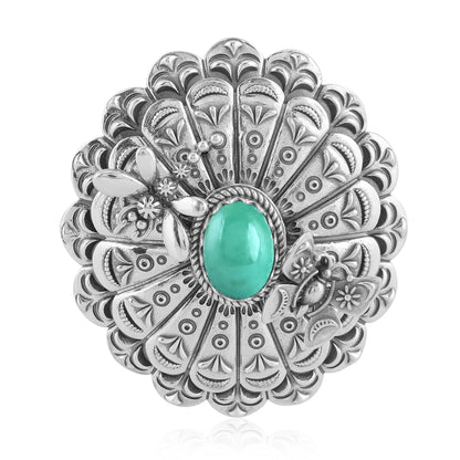 Sterling Silver Green Turquoise Butterfly and Dragonfly Pendant Enhancer