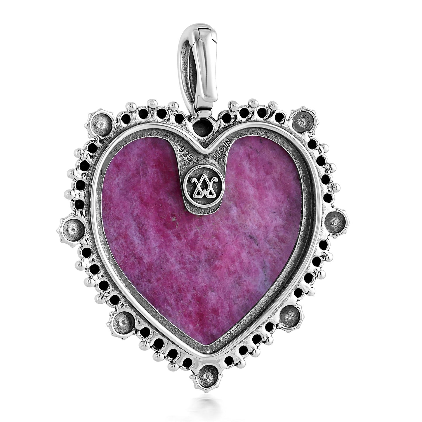 EXCLUSIVELY OURS! Sterling Silver Ruby Zoisite Heart Pendant Enhancer