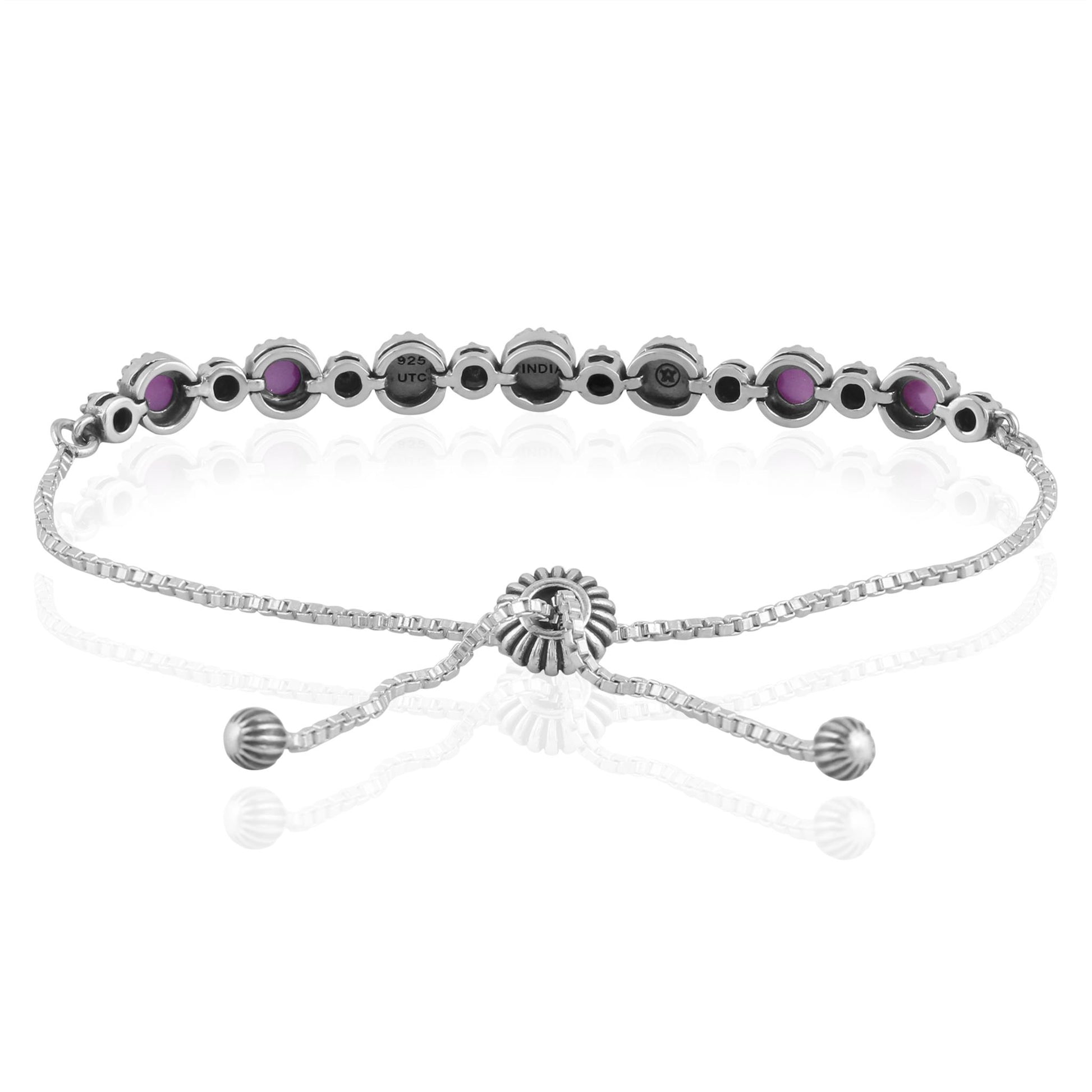 Sterling Silver Phosphosiderite Adjustable Friendship Bracelet