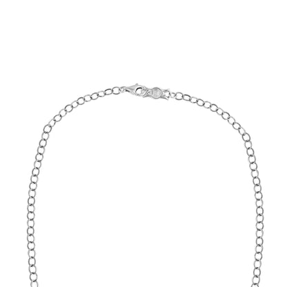 Sterling Silver Kingman Turquoise Graduated Oval Crescent Necklace, 17 Inches