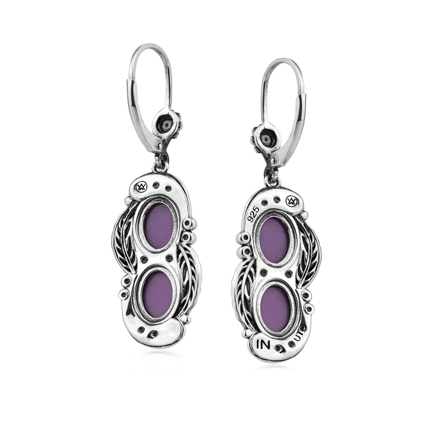 EXCLUSIVELY OURS! Sterling Silver Phosphosiderite Double Oval Lever Back Earrings