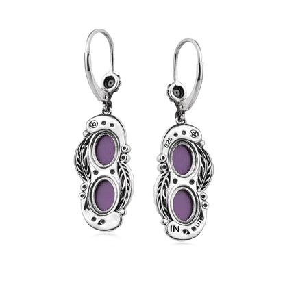 EXCLUSIVELY OURS! Sterling Silver Phosphosiderite Double Oval Lever Back Earrings