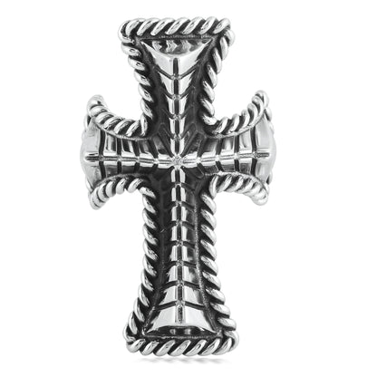EXCLUSIVELY OURS! Sterling Silver Textured Cross Ring