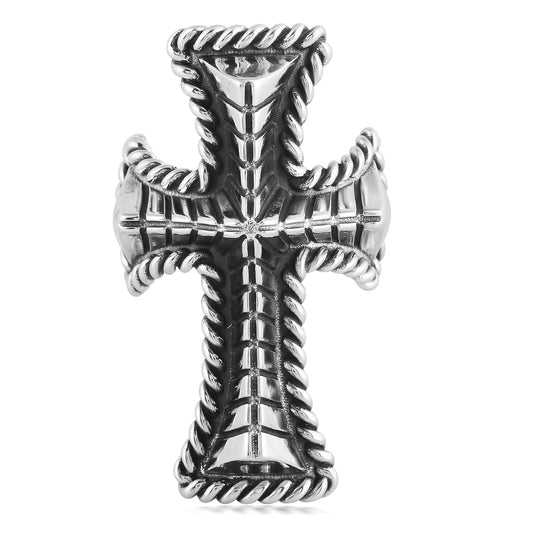 EXCLUSIVELY OURS! Sterling Silver Textured Cross Ring
