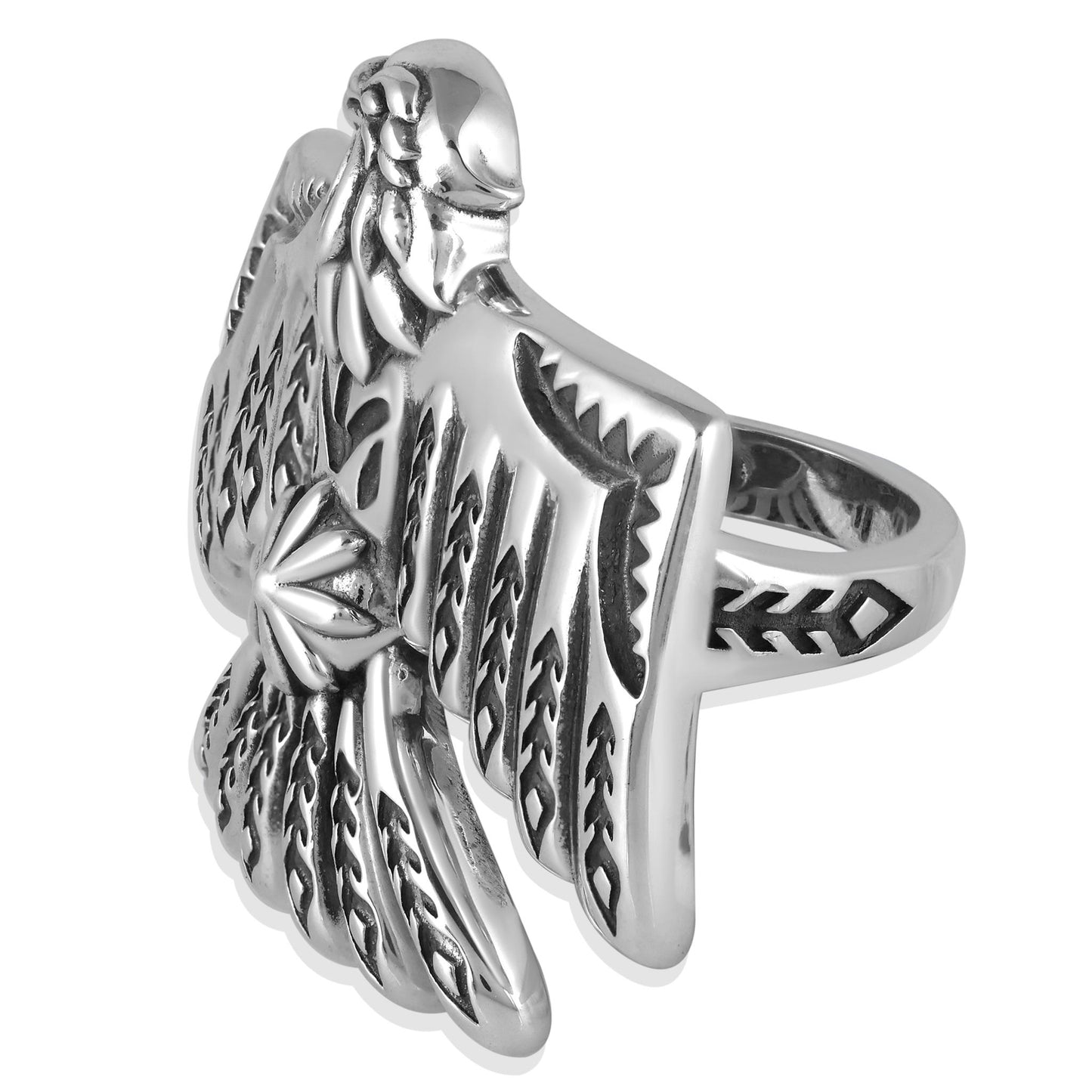 EXCLUSIVELY OURS! Sterling Silver Thunderbird Ring, Sizes 5 to 11