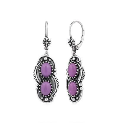 EXCLUSIVELY OURS! Sterling Silver Phosphosiderite Double Oval Lever Back Earrings