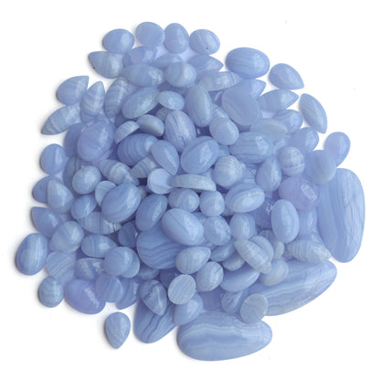 LIMITED EDITION! Sterling Silver Blue Lace Agate Pear Cut Rope Design Cuff Bracelet, Sizes Small to Large