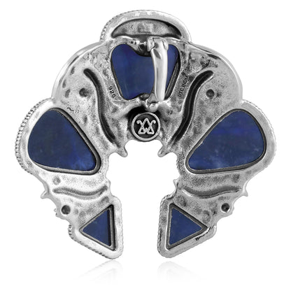 Sterling Silver Sodalite Soft Triangle Naja Pendant Enhancer