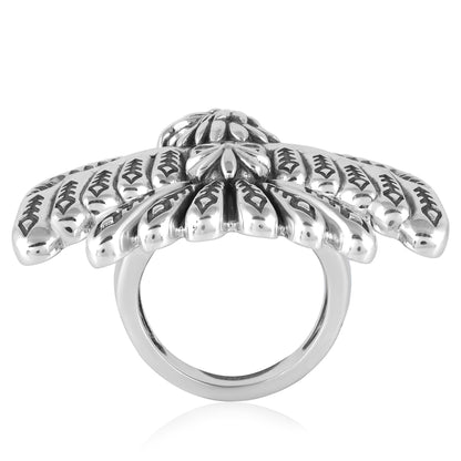 EXCLUSIVELY OURS! Sterling Silver Thunderbird Ring, Sizes 5 to 11