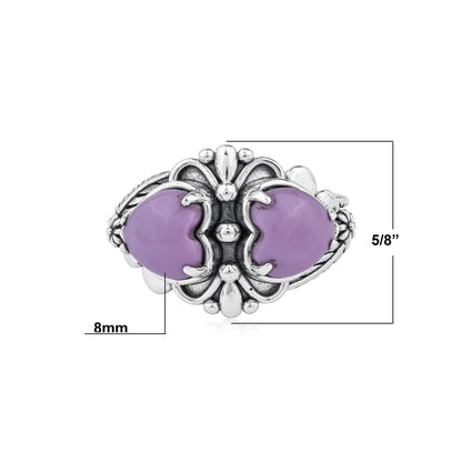 EXCLUSIVELY OURS! Sterling Silver Phosphosiderite Double Heart Ring, Sizes 5 to 11