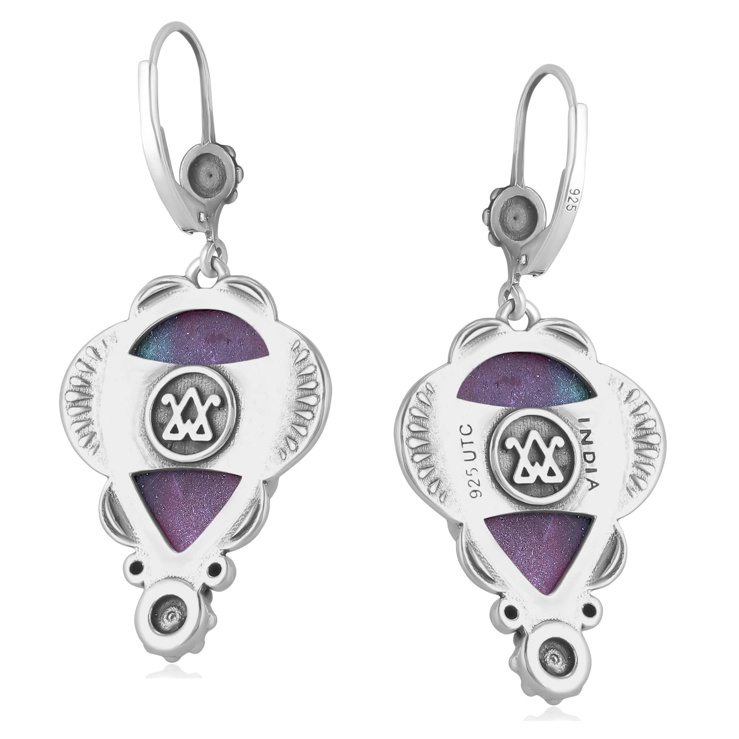 LIMITED EDITION! Sterling Silver Ruby Zoisite Pear-Cut Concha Earrings