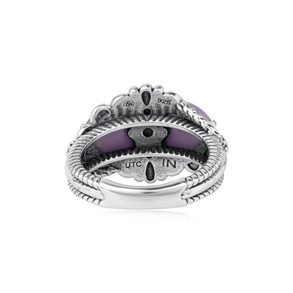 EXCLUSIVELY OURS! Sterling Silver Phosphosiderite Double Heart Ring, Sizes 5 to 11