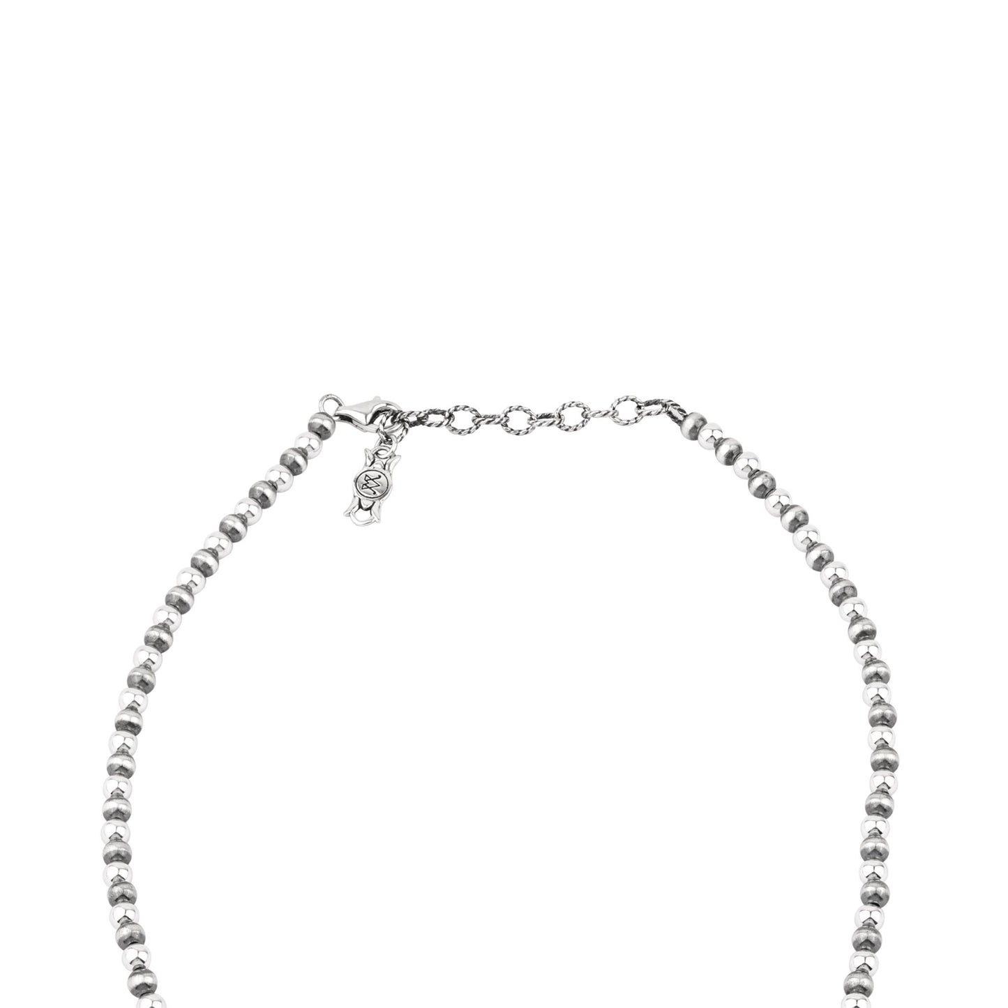  Sterling Silver Malachite Oval Cluster Naja Necklace