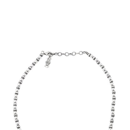  Sterling Silver Malachite Oval Cluster Naja Necklace