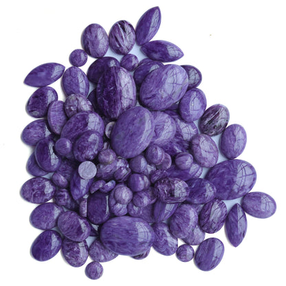 EXCLUSIVELY OURS! Sterling Silver Charoite Concha Cluster Oval Link Necklace, 20 Inches