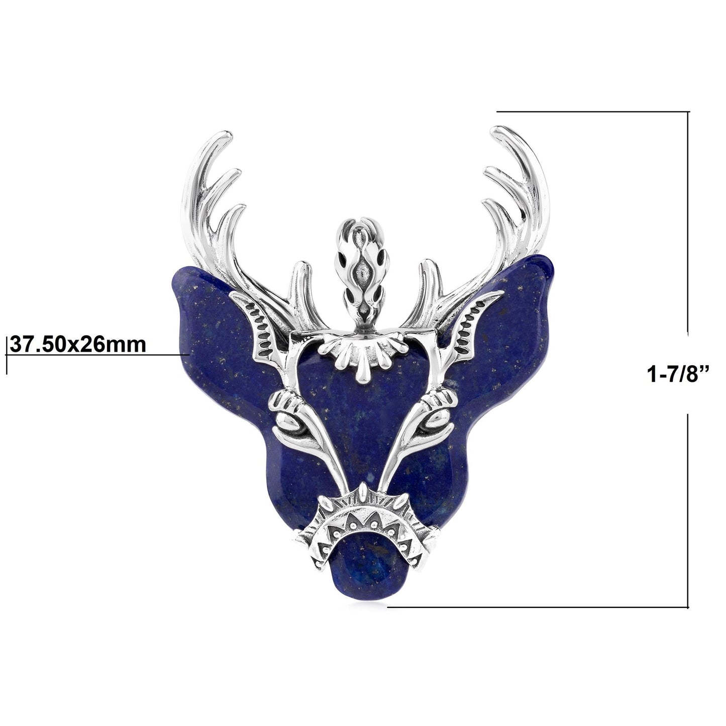 LIMITED EDITION! Sterling Silver Lapis Deer Pendant Enhancer