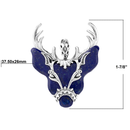 LIMITED EDITION! Sterling Silver Lapis Deer Pendant Enhancer