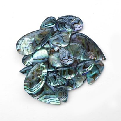 LIMITED EDITION! Sterling Silver Doublet Abalone Shell Pear-Shaped Statement Necklace