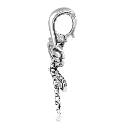 Sterling Silver Dragonfly Textured Pendant Enhancer