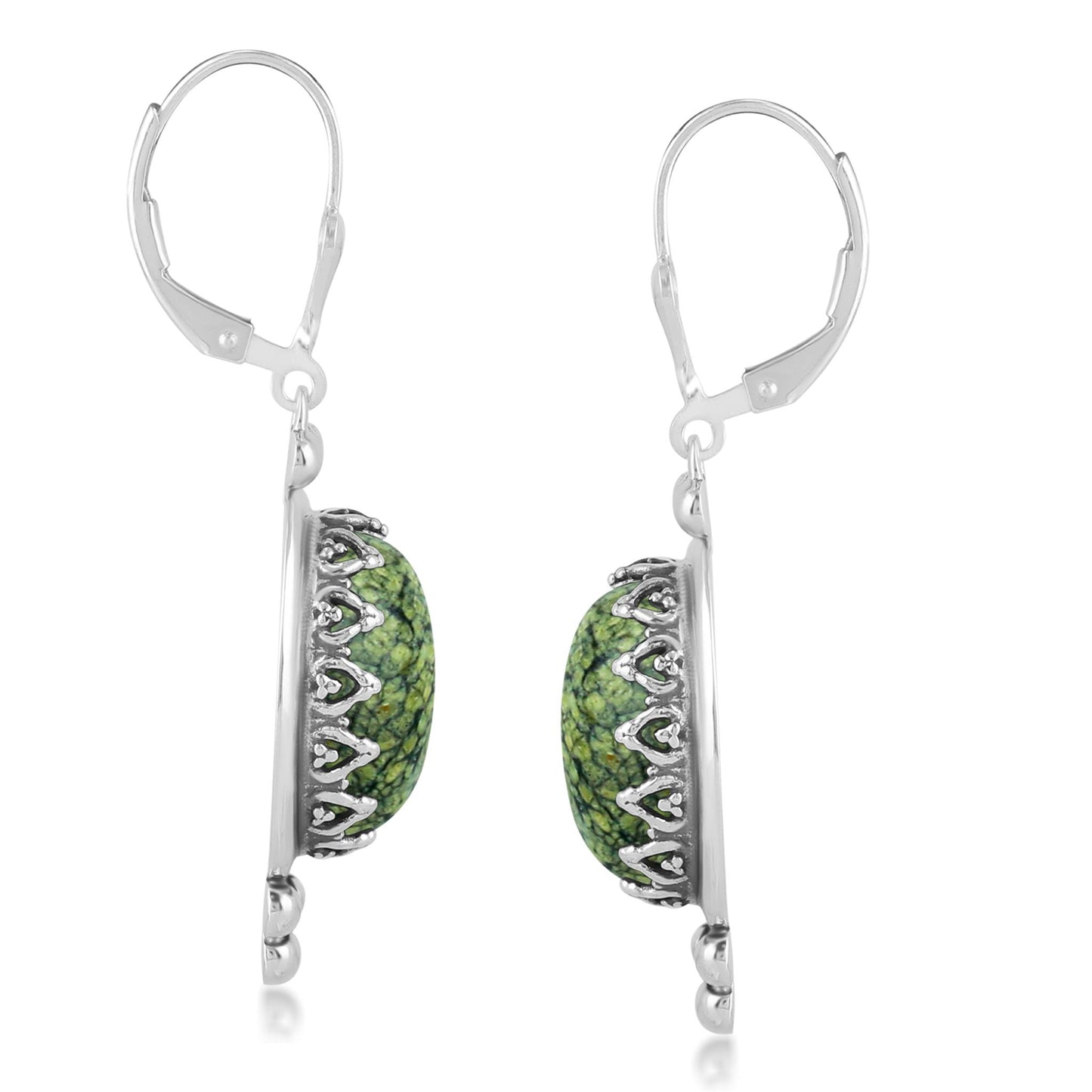 EXCLUSIVELY OURS! Sterling Silver Serpentine Crown Detail Lever Back Earrings