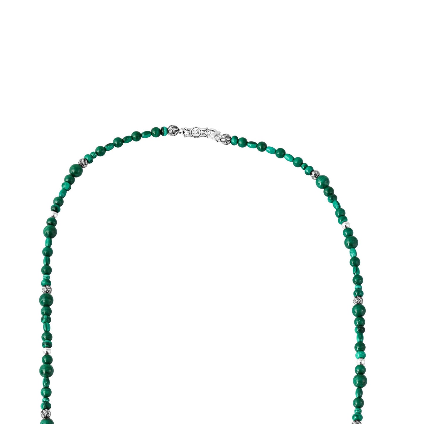 EXCLUSIVELY OURS! Sterling Silver Malachite Beaded Necklace, 36 Inches