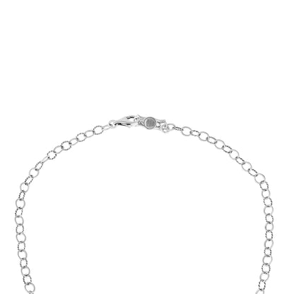 EXCLUSIVELY OURS! Sterling Silver Charoite Concha Cluster Oval Link Necklace, 20 Inches