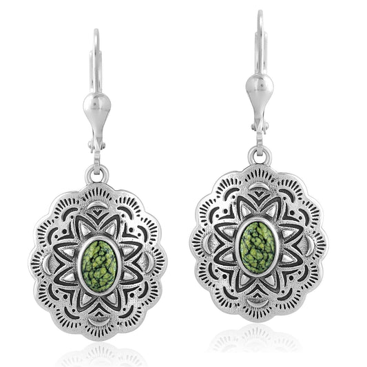 EXCLUSIVELY OURS! Sterling Silver Serpentine Concha Dangle Earrings