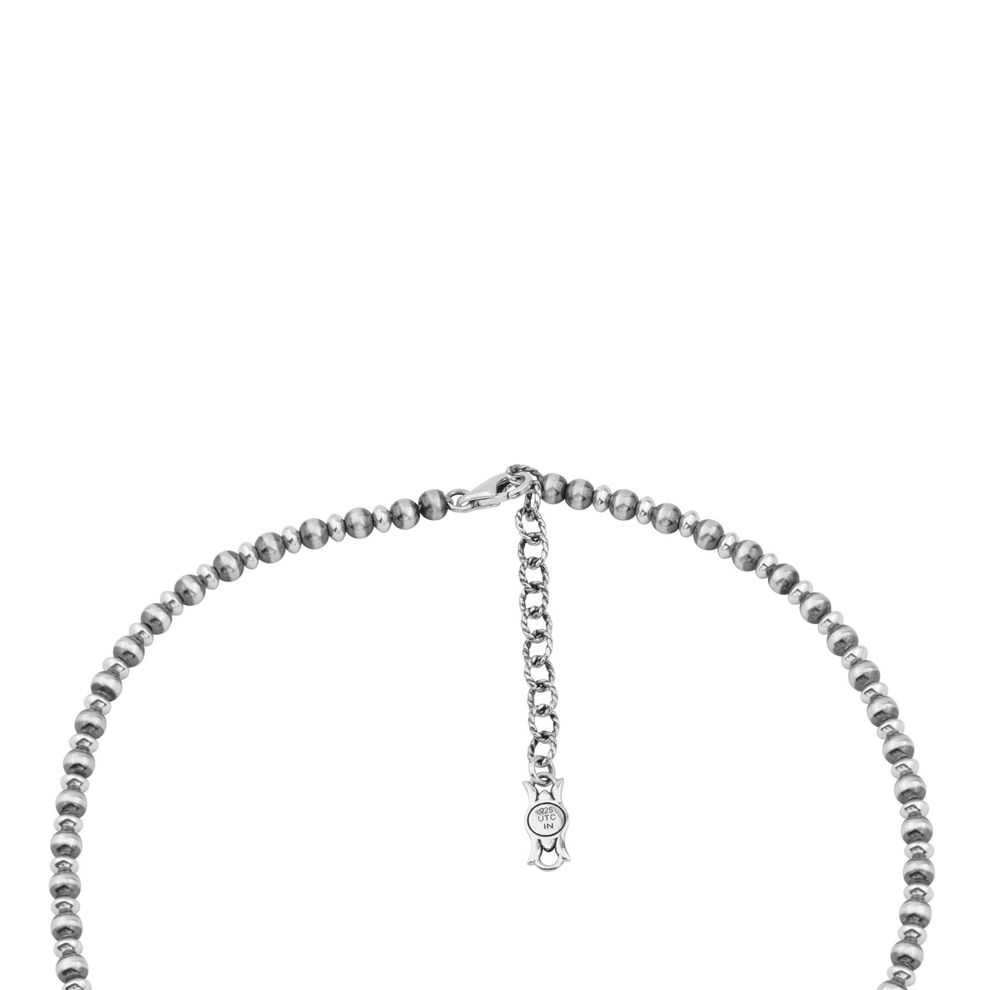 LIMITED EDITION! Sterling Silver Rhodonite Pear Cut Squash Blossom Naja Necklace, 17 to 20 Inches