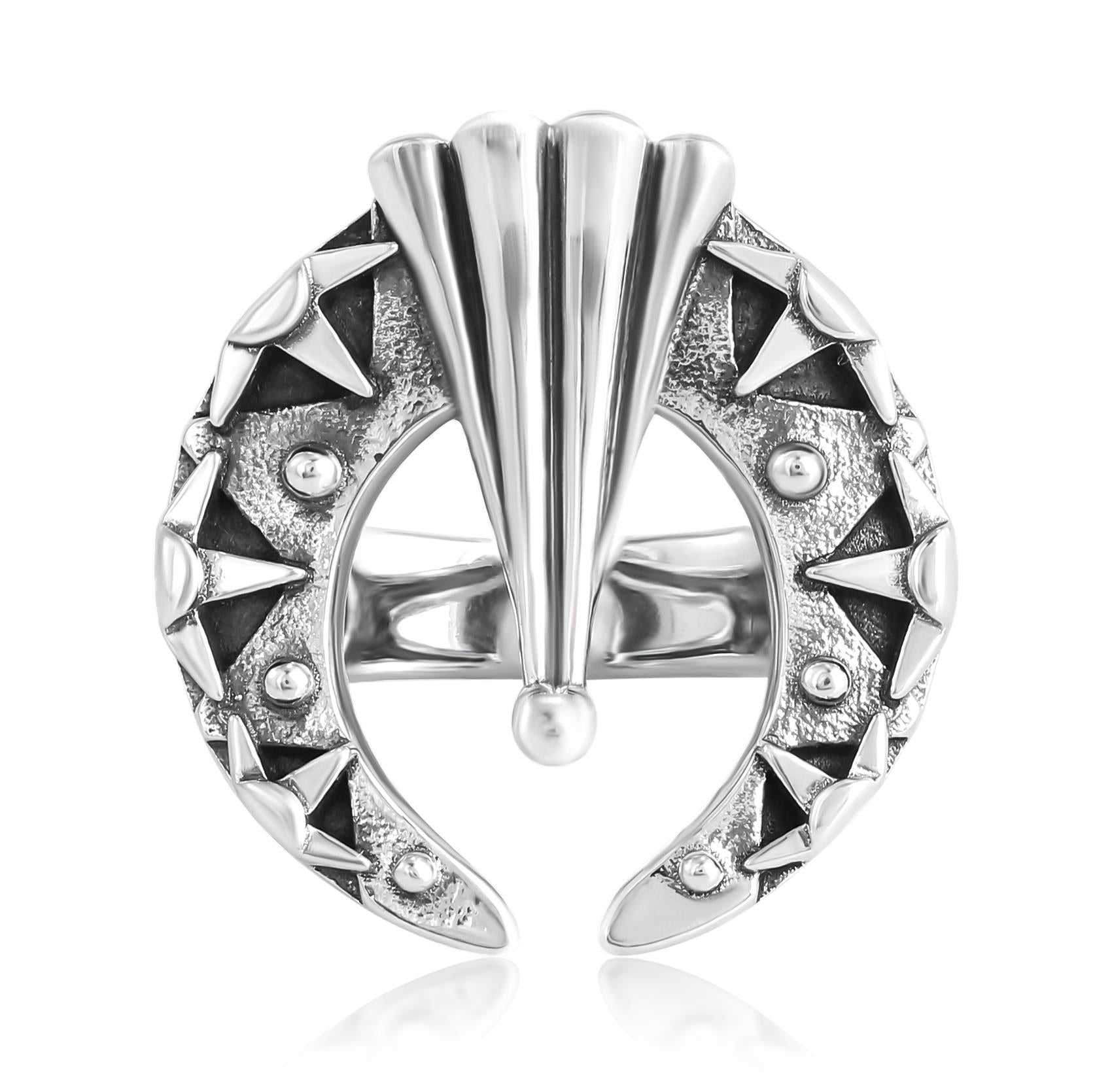 Sterling Silver Fritz Casuse Textured Naja Ring