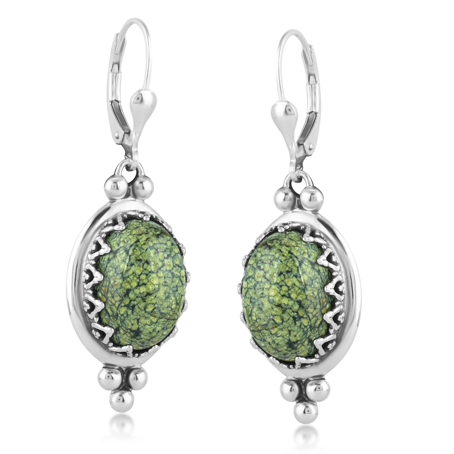 EXCLUSIVELY OURS! Sterling Silver Serpentine Crown Detail Lever Back Earrings