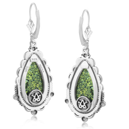 EXCLUSIVELY OURS! Sterling Silver Serpentine Pear-Shaped Dangle Earrings