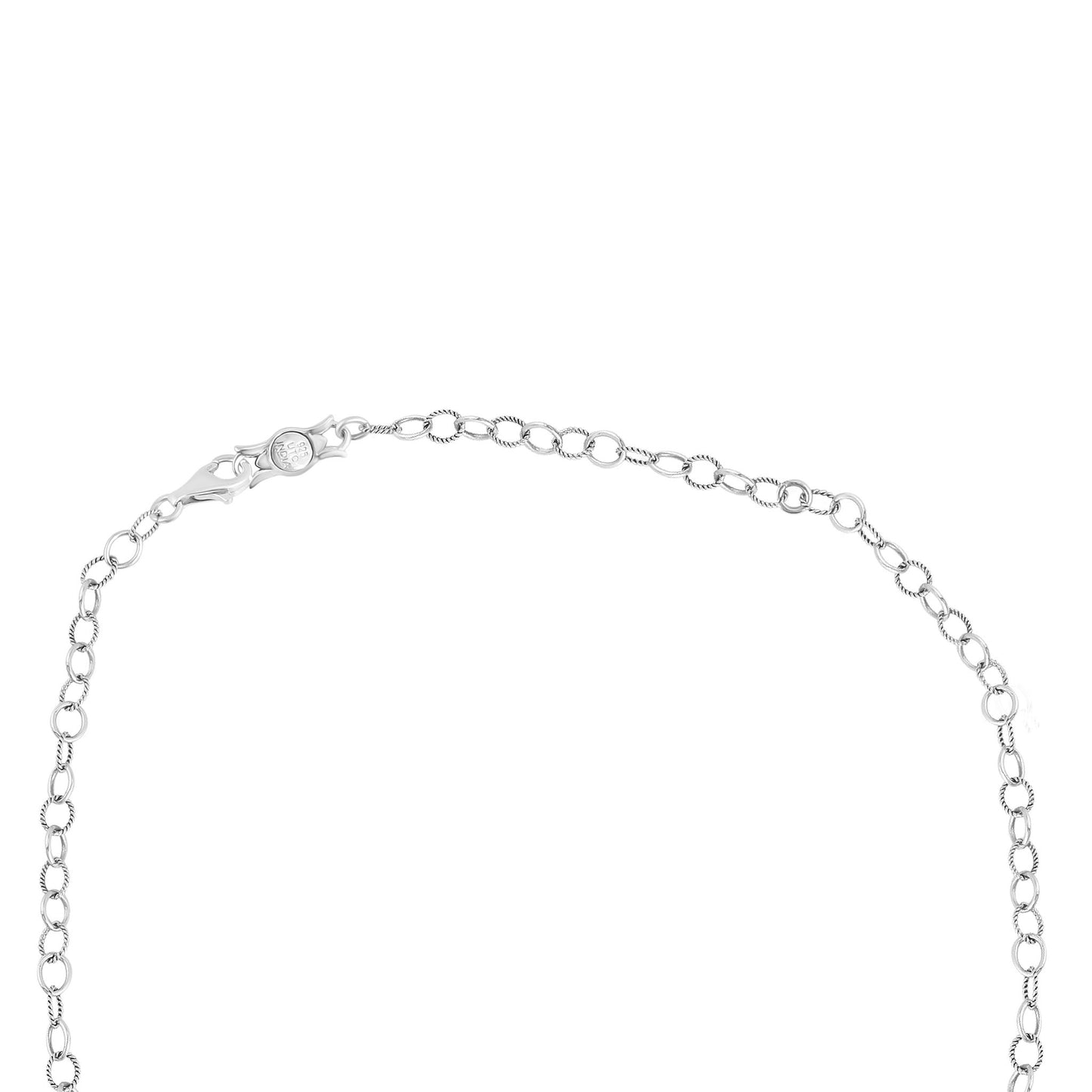 Sterling Silver Phosphosiderite V-Shaped Naja Necklace, 17 to 20 Inches